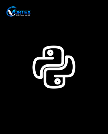 Python logo with Vortex Digital Labs branding