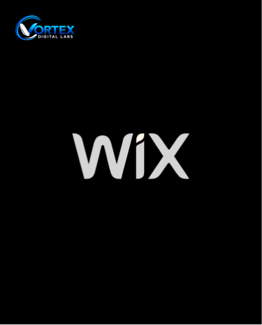 Wix logo with Vortex Digital Labs branding