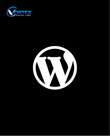 WordPress logo with Vortex Digital Labs branding